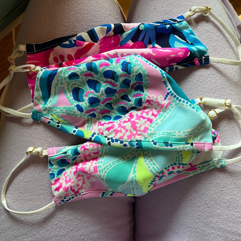 Lilly Pulitzer kids sized masks (set of 3)